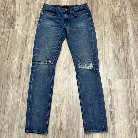 Bullhead Mens Stacked Skinny Distressed Jeans Size W28 L30 - Picture 1 of 9